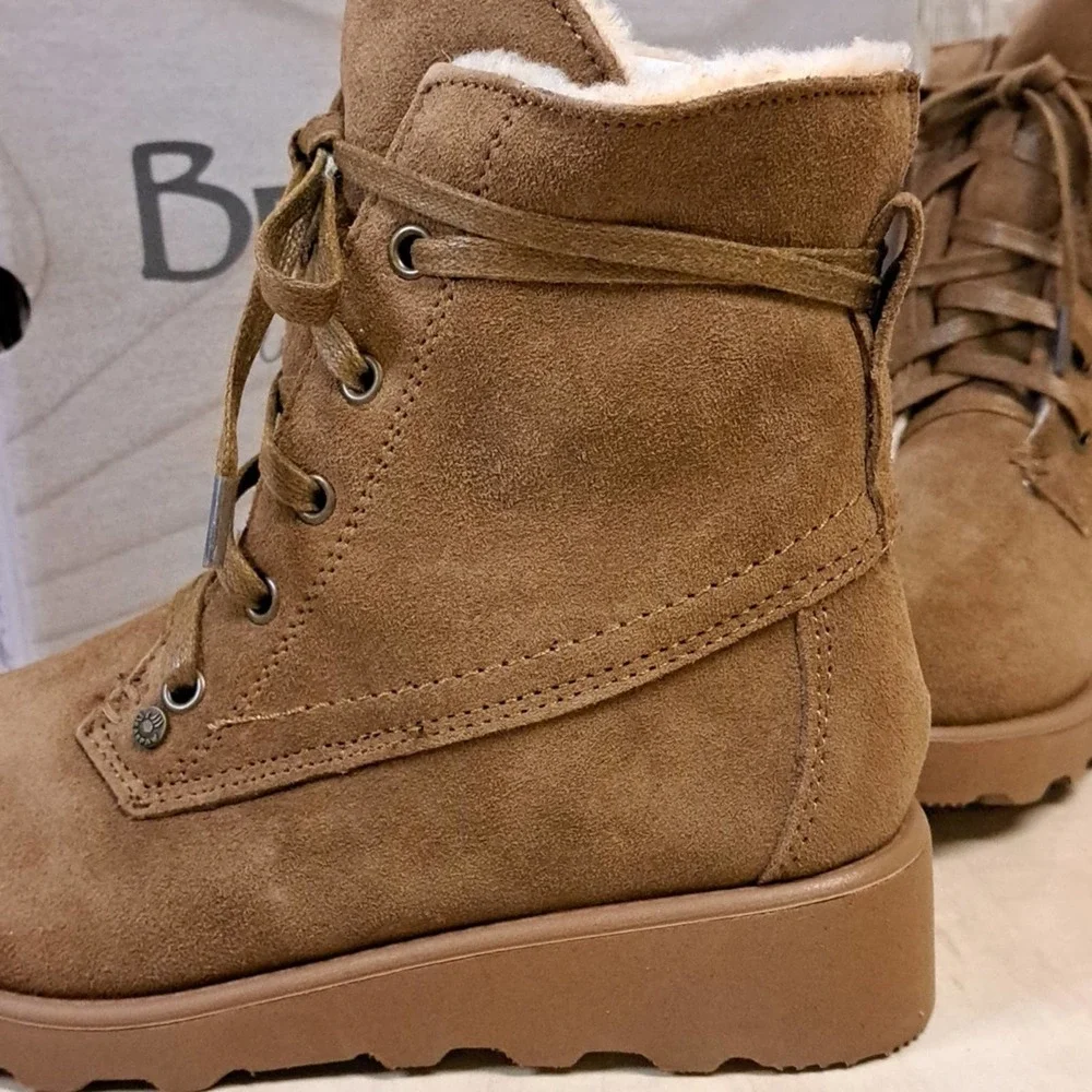 BEARPAW Krista Youth Boots in Hickory Size 3
